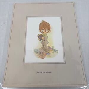 Precious Moments Poster Art Print I Found the Answer 14 Inch Jonathan & David